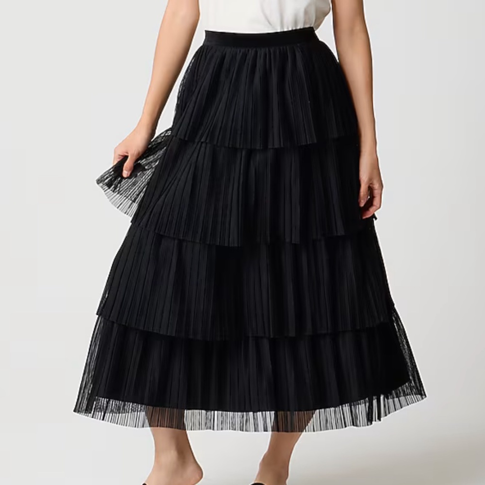 NWT Black Tulle Tiere Skirt J Crew, Small